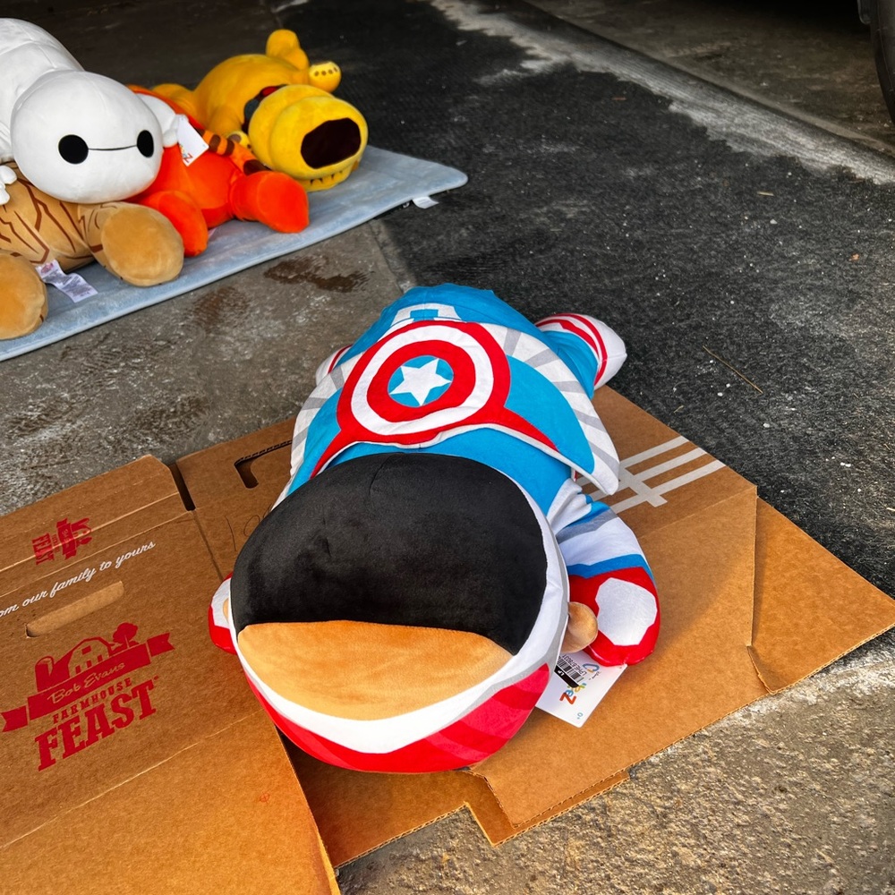 Disney Captain America Plush Toy - Blue, Red, Black Cuddleez